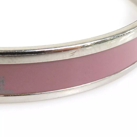 HERMES Cloisonne Bangle Bracelet Purple/Silver Metal/Enamel - Picture 6 of 8